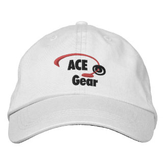 Logo d'engrenage d'As rouge et noir Casquette brod