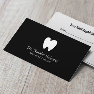 Logo dentaire dentaire Plain Noir Rendez-vous dent