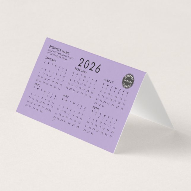 Logo d'entreprise 2026 Calendrier Employés Swag (Front)