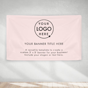 Logo d'entreprise Bannière 5' Blush Pink Profess