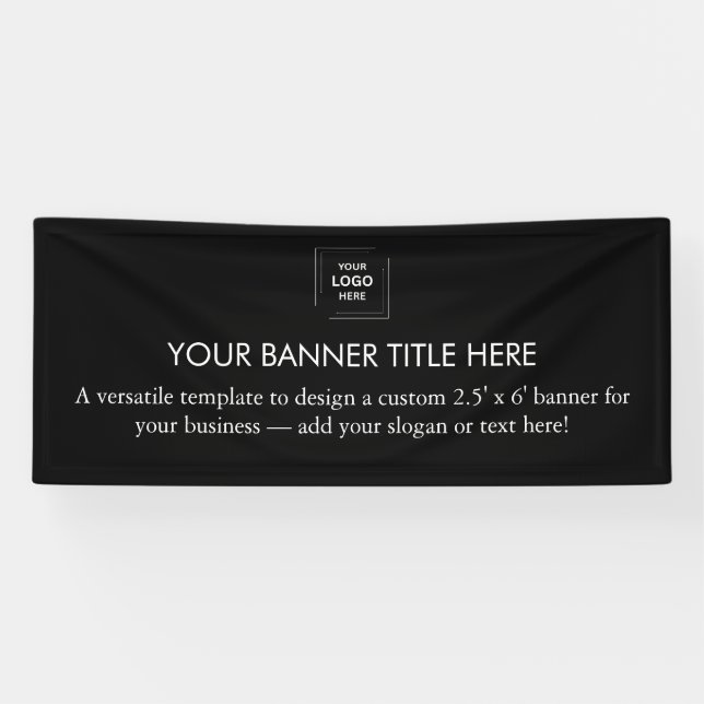 Logo d'entreprise | Bannière publicitaire Black Mo (Horizontal)