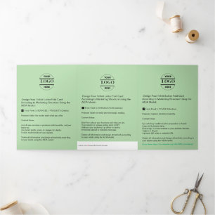 Logo d'entreprise et texte Brochure moderne triplé