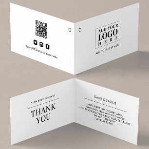 Logo d'entreprise Hang Tag Swing Care Détails Plie