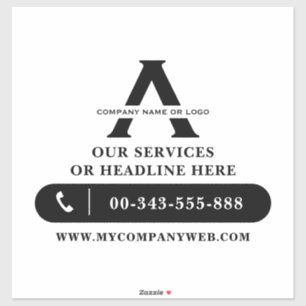 Logo d'entreprise minimaliste pour autocollant de 