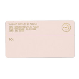 Logo d'entreprise moderne Blush Gold Étiquette de 