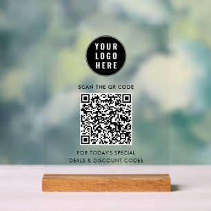Logo d'entreprise moderne et code QR personnalisé
