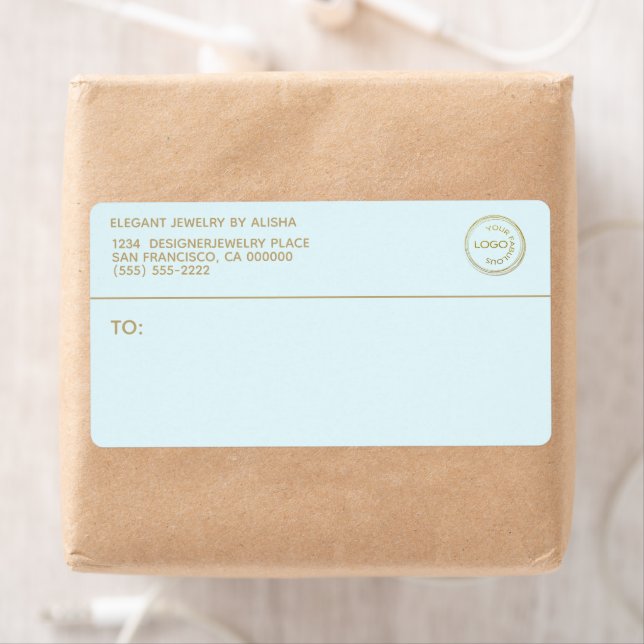 Logo d'entreprise moderne Étiquette de adresse d'o (En situation)