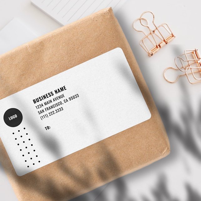 Logo d'entreprise moderne Étiquettes d'expédition (Créateur téléchargé)