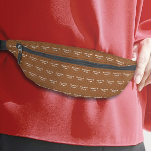 Logo d'entreprise Motif sans couture sur Brown Fan