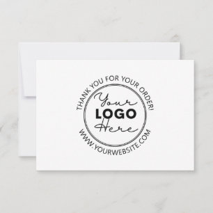 Logo d'entreprise personnalisé Carte de remercieme