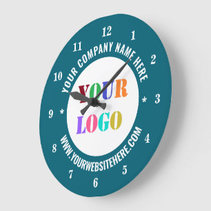 Logo d'entreprise personnalisé et horloge promotio