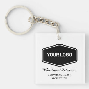 Logo d'entreprise personnalisé et porte-clés promo