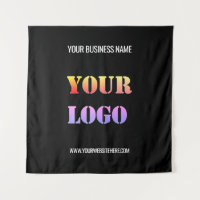 Logo d'entreprise personnalisé et tapisserie promo