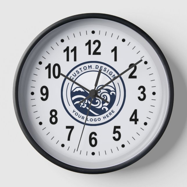 Logo d'entreprise personnalisé Grande horloge (Recto)
