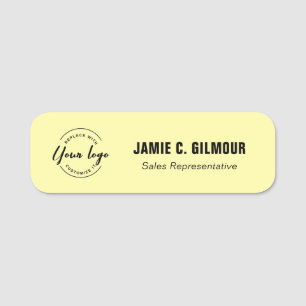 logo d'entreprise personnalisé sur badge magnétiqu