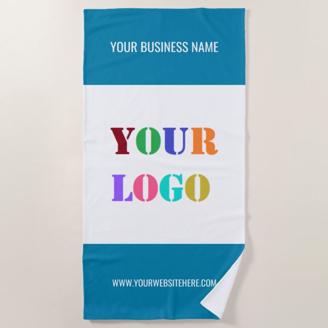 Logo d'entreprise personnalisé Texte serviette de  (Devant)