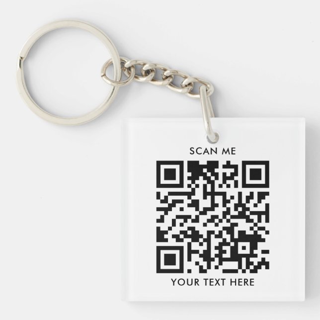 Logo d'entreprise simple de code QR Acrylique (Devant)