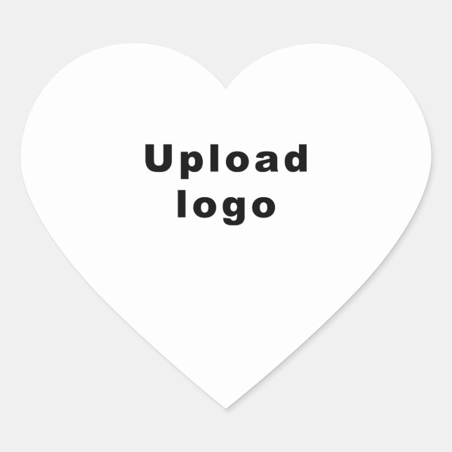 Logo d'entreprise sur Sticker en forme de coeur bl (Devant)