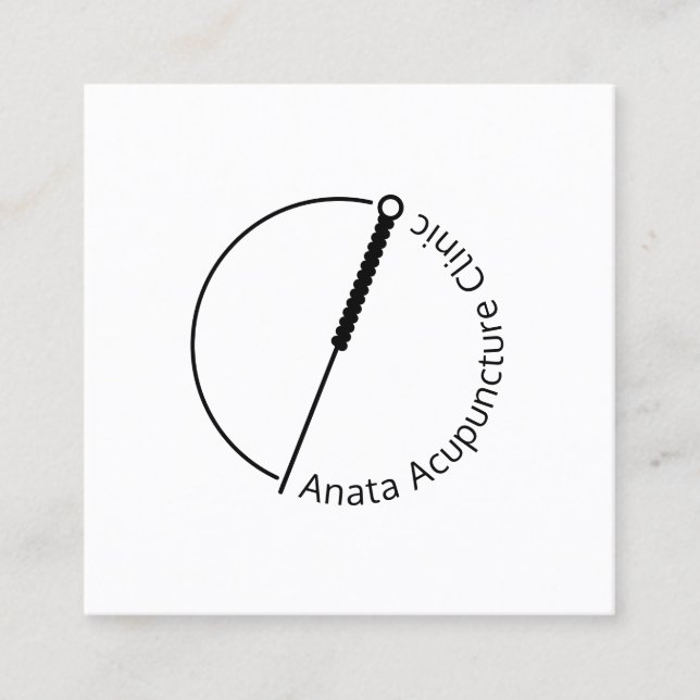 Logo der Akupunkturistin Quadratische Visitenkarte (Vorderseite)
