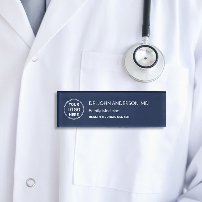 Logo der Ärzteklinik für Gesundheitswesen Namenschild (Doctor Medical Healthcare Clinic Custom Logo Name Tag)