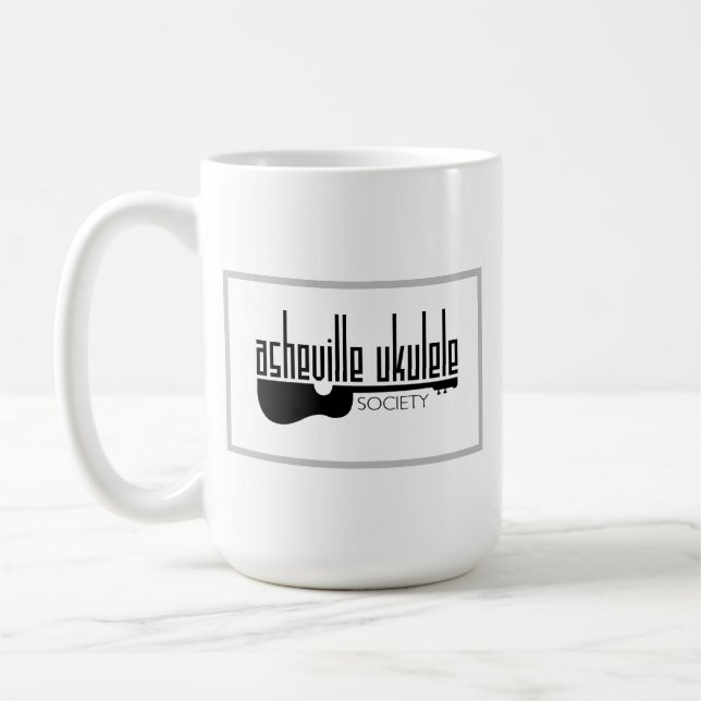 Logo der Asheville Ukulele Society Kaffeetasse (Links)