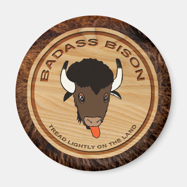 Logo der Badass Bison Farm Magnet (Vorne)