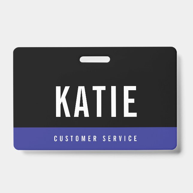 Logo der Blue Employee Staff ID Company Ausweis (Vorderseite)