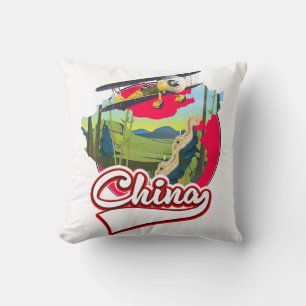 Logo der China-Reisekarte Kissen