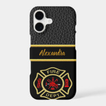 Logo der Feuerwehr Gold und Abzeichen