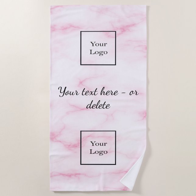 Logo der Firma Blush pink Strandtuch (Vorderseite)