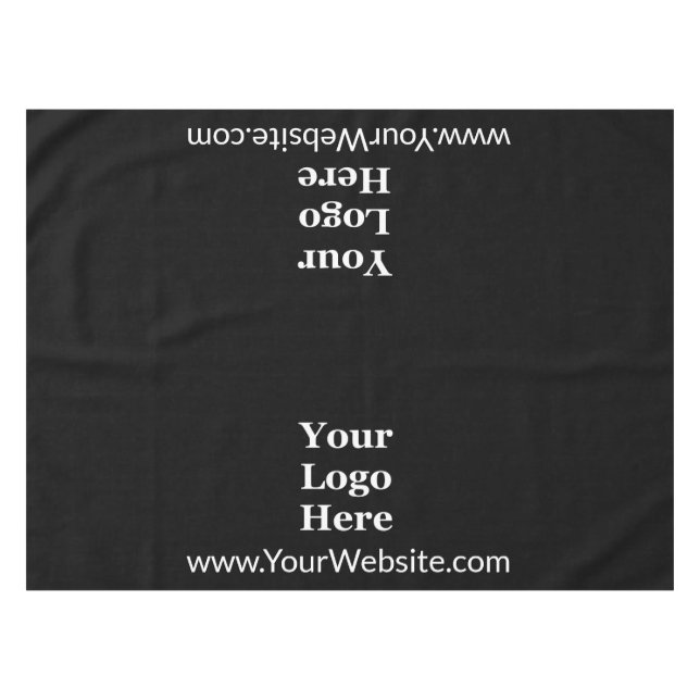 Logo der Firma Business Black and White Website Te Tischdecke (Vorderseite (Horizontal))