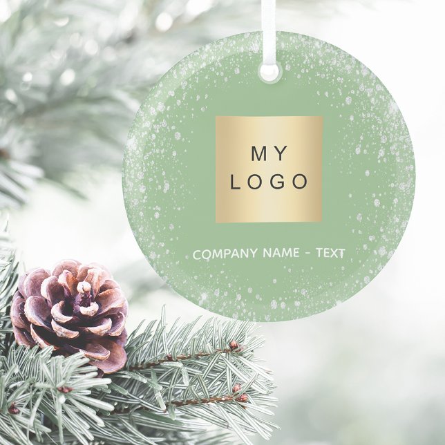 Logo der Firma "Green Silber Glitzer" Ornament Aus Glas (Von Creator hochgeladen)