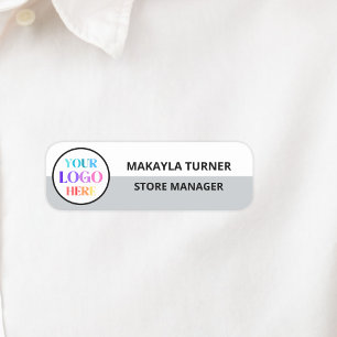 Logo der Firma Mitarbeiter Namensschild