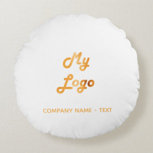 Logo der Firma White Gold Rundes Kissen