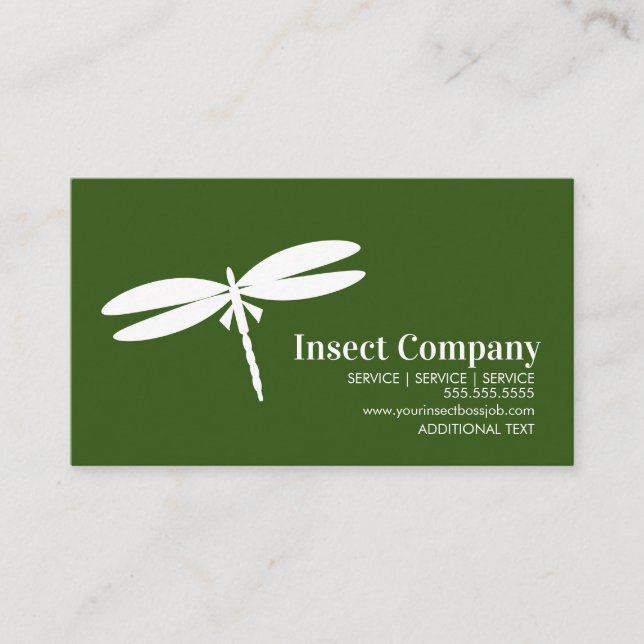 Logo der Firma White Pest Kontrolle Visitenkarte (Vorderseite)