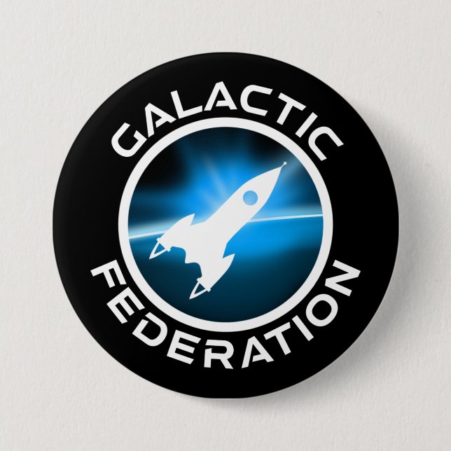 Logo der Galaktischen Föderation Button (Vorderseite)
