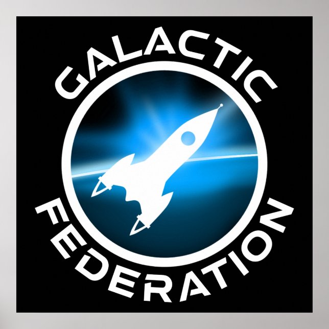 Logo der Galaktischen Föderation Poster (Vorne)