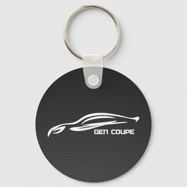 Logo der Generation Coupe White Silhouette Schlüsselanhänger (Vorderseite)