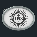 Logo der Gesellschaft Jesu (Jesuiten) Ovale Gürtelschnalle<br><div class="desc">Gesellschaft Jesu (Jesuiten) Logo Oval Gürtelschnalle</div>