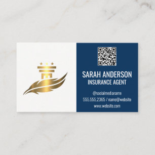 Logo der "Goldenen Säule" QR-Prüfcode Visitenkarte