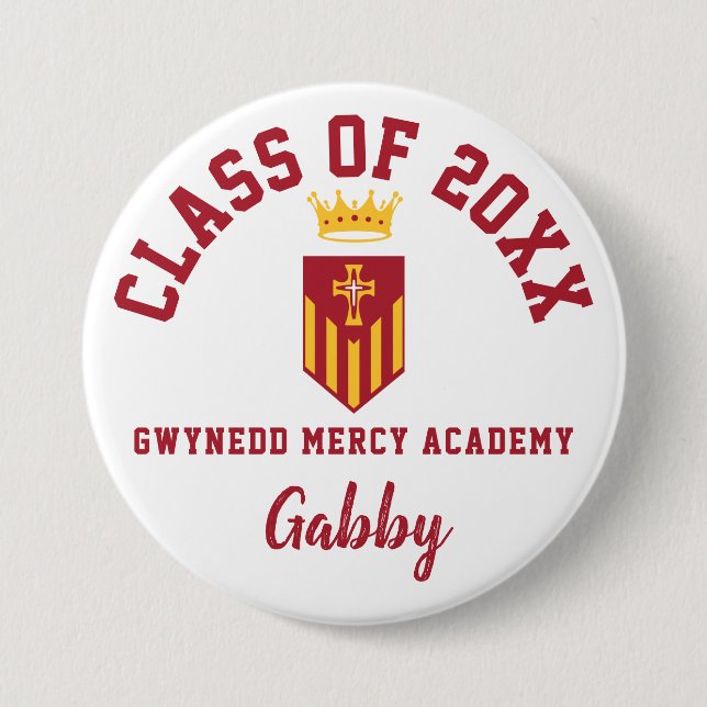 Logo der Gwynedd Mercy Academy für den benutzerdef Button (Vorderseite)