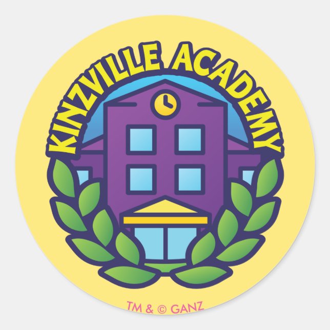 Logo der Kinzville Academy Runder Aufkleber (Vorderseite)