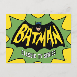 Logo der klassischen Batman-Fernsehserie Postkarte