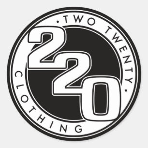 Logo der Kleidungs-220 Runder Aufkleber