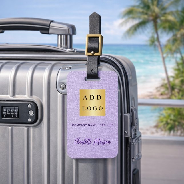 Logo der lila Violett-Lederfirma Gepäckanhänger (Von Creator hochgeladen)