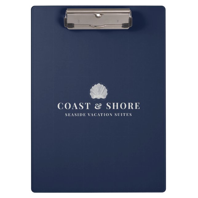 Logo der Marke Coastal Seashell Klemmbrett (Vorderseite)