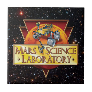 Logo der Mars Science Laboratory-Mission Fliese