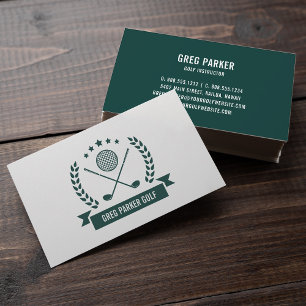 Logo der Meisterschaft   Golf Pro oder Instructor Visitenkarte