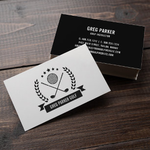 Logo der Meisterschaft Golf Pro oder Instructor Visitenkarte