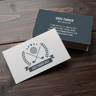 Logo der Meisterschaft Golf Pro oder Instructor Visitenkarte